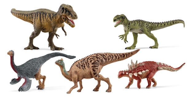 The new for 2023 Schleich dinosaur models.