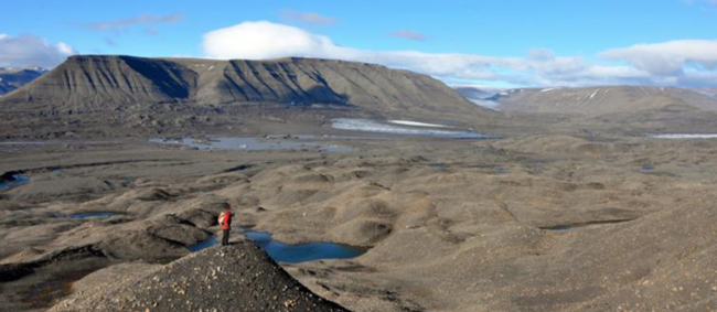 Fossil-bearing rocks on Spitsbergen