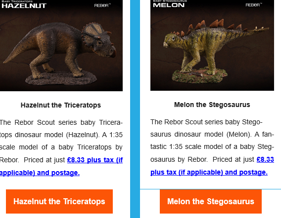 Rebor Scout figures feature in the Everything Dinosaur newsletter.