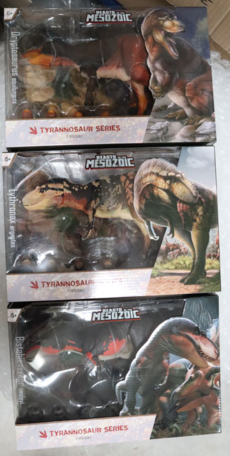 Wave 2 tyrannosaur models.