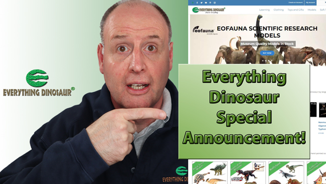Everything Dinosaur to make an announcement.
