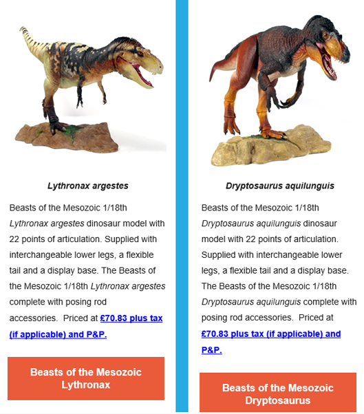 Beasts of the Mesozoic Lythronax and Dryptosaurus