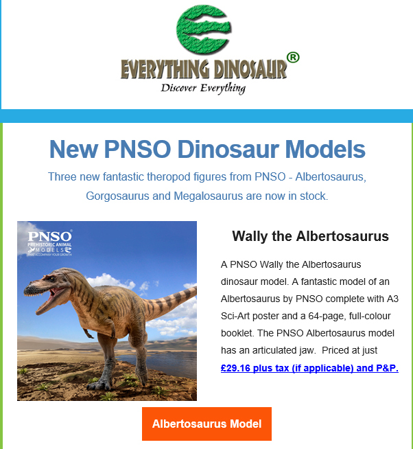 PNSO theropods in newsletter.