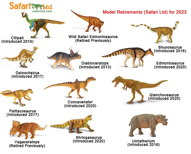 Safari Ltd model retirements.