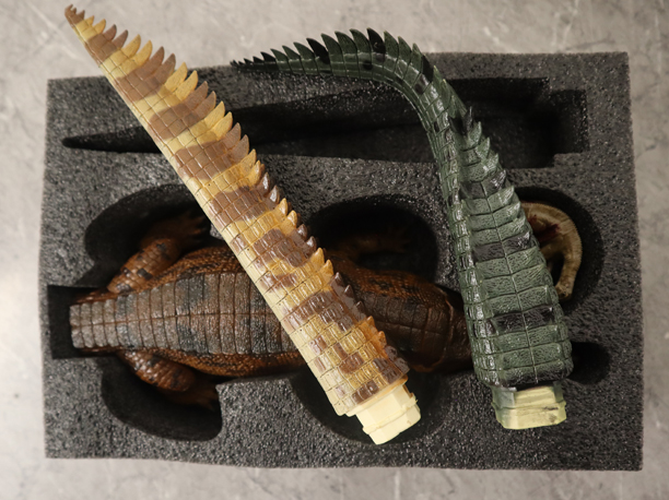 Rebor Sarcosuchus models have flexible tails.