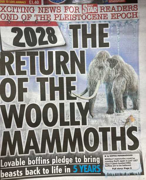 Woolly Mammoth De-extinction