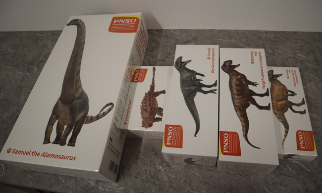 Five new PNSO dinosaur models in stock.