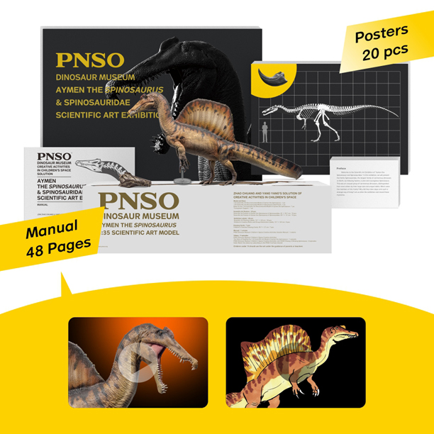 The PNSO Spinosaurus figure is supplied with posters.