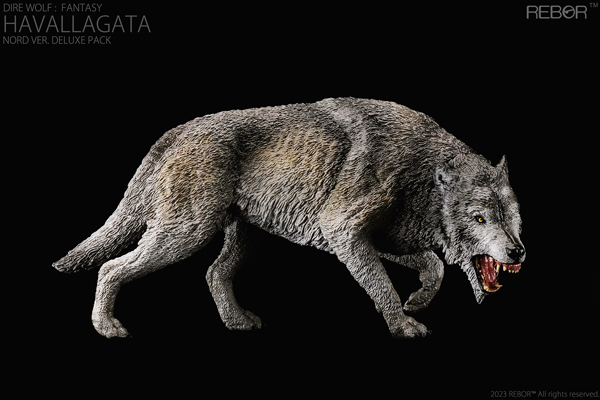 Rebor Dire wolf in right lateral view (Havallagata Nord version).