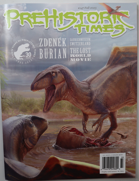 The front cover of "Prehistoric Times" issue 147.
