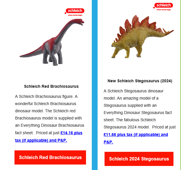 Schleich models feature in company newsletter.