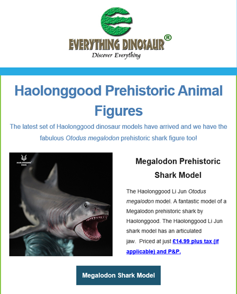 Haolonggood prehistoric animal models (Otodus megalodon) shark.