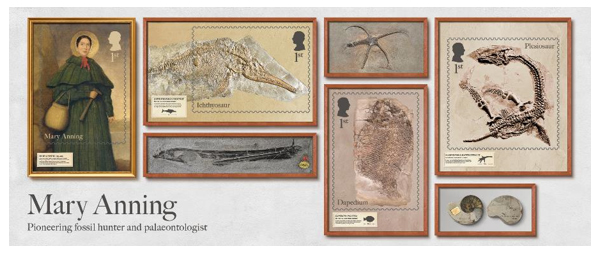 Royal Mail Mary Anning stamps.
