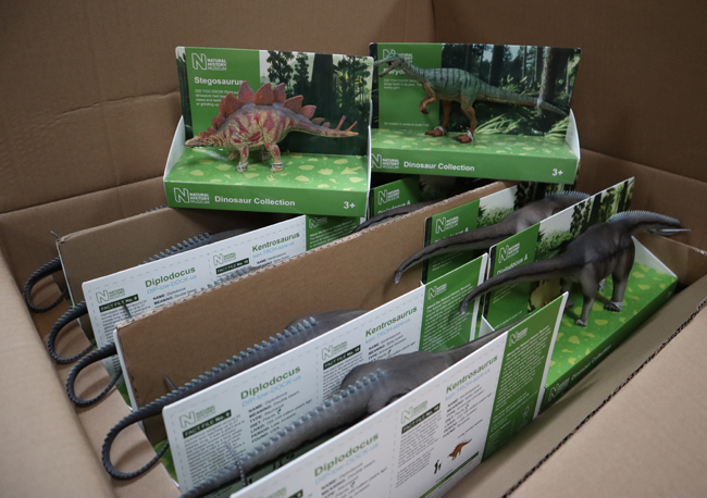 Natural History Museum dinosaur models.