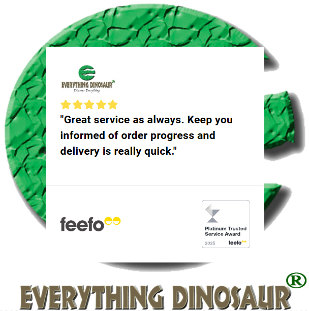 Top Feefo reviews for Everything Dinosaur.