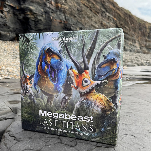 The stunning packaging of Megabeast Games: Last of the Titans.