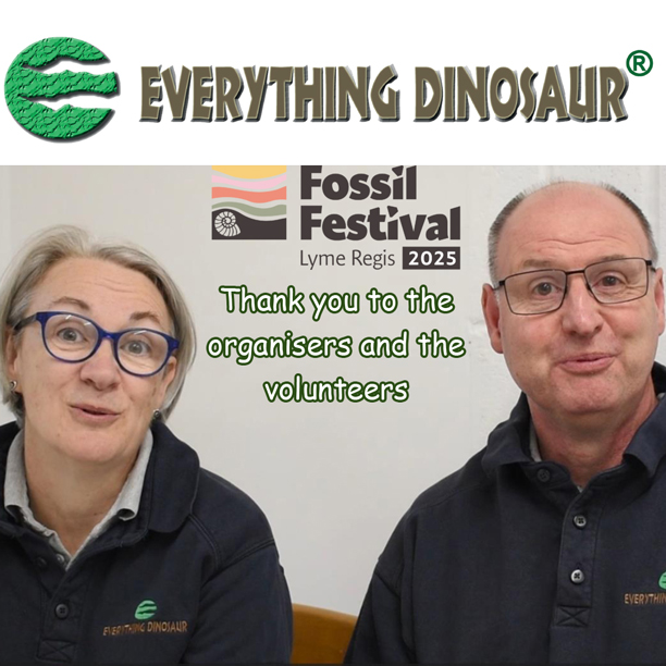 Thanking the Lyme Regis Fossil Festival team.