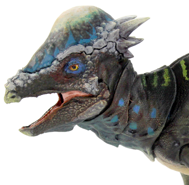 A close-up view of the Beasts of the Mesozoic Pachycephalosaurus model.