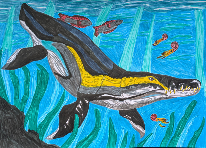 Kronosaurus illustration by Caldey.