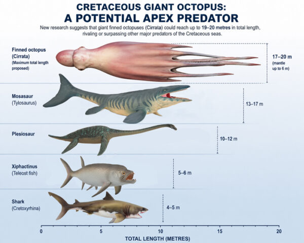 Cretacious Predators Cretaceous Giant Octopus Rivalled Mosasaurs as Top Predators