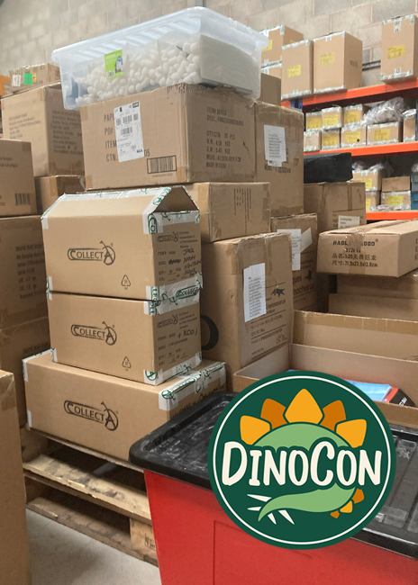 Everything Dinosaur ready for DinoCon.