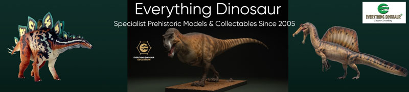 Everything Dinosaur prehistoric animal figures highlighted in new banner.